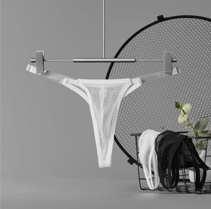 Men's transparent Thin Sheer Underwear Special Invisible Straps Waist Brief